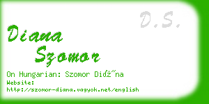 diana szomor business card